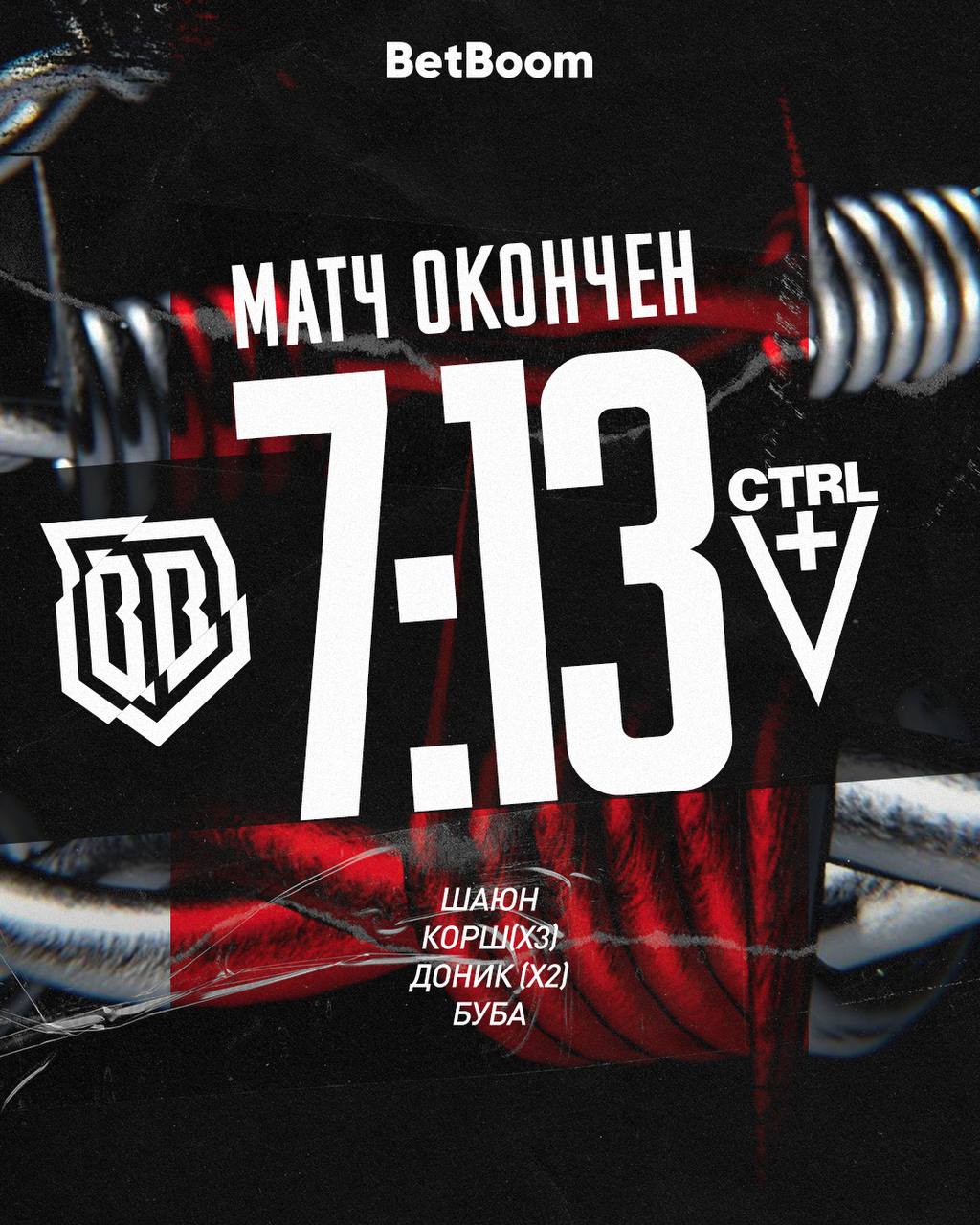 Broke Boys 7:13 CTRL+V. Голы за Broke Boys: Шаюн, Корш (3), Доник (2), Буба